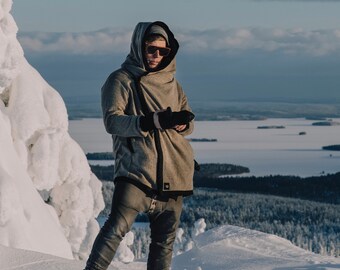 Hooded Coat / Warm Fall Jacket / Fall 