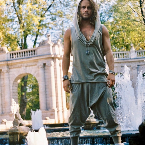 Burning Man Clothing Men Jedi Hoodie Burning Man Sleeveless Etsy