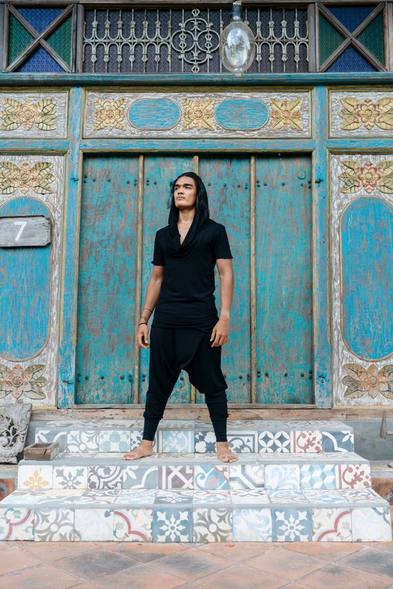 Harem Pants Men Yoga Pants Men Sarouel Homme Mens Harem Pants Mens Yoga Pants Bamboo Pants Drop Crotch Pants Aladdin Pants Baggy Etsy Australia