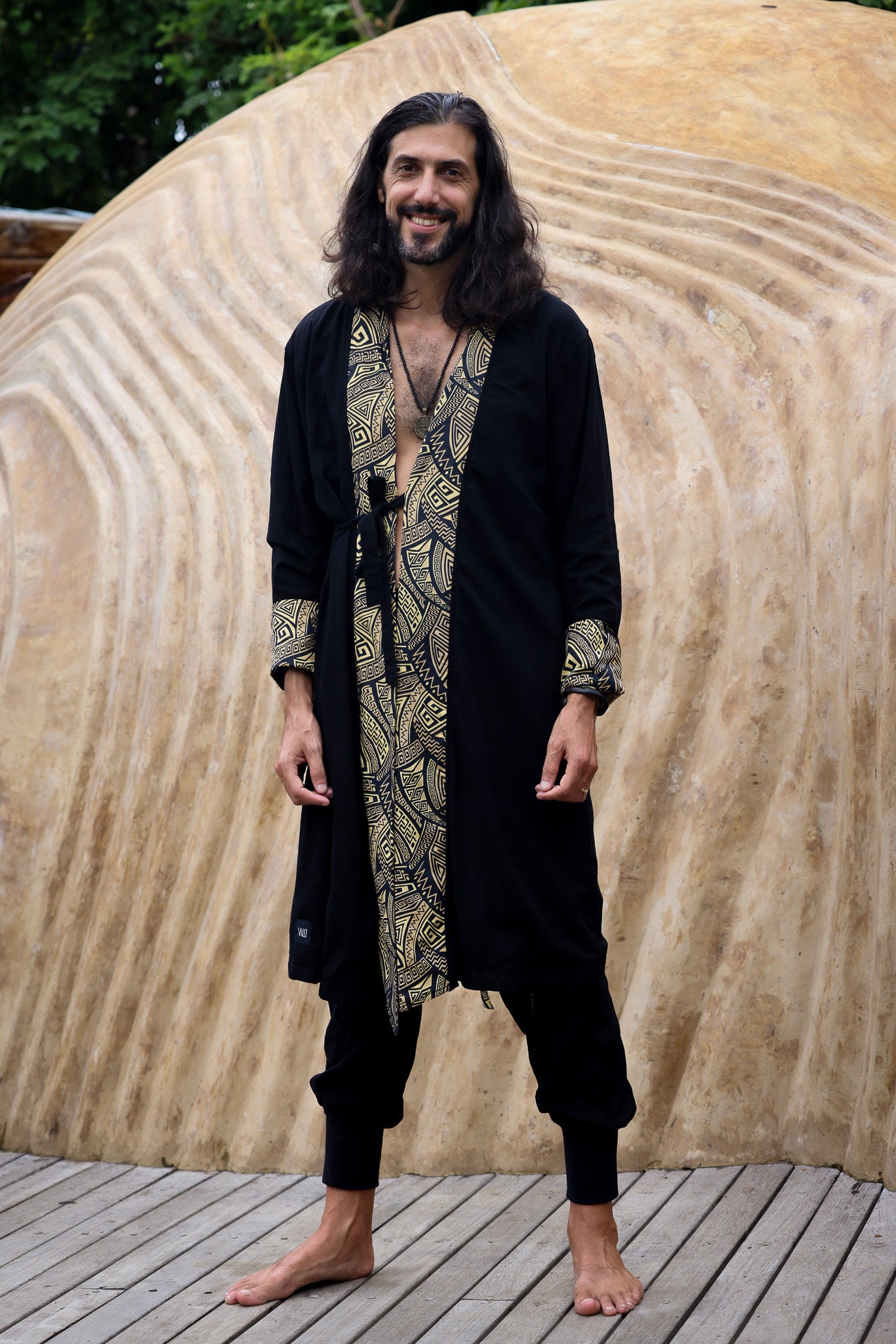 Japanese Style Linen Kimono Jacket, Festival Clothing, Mens