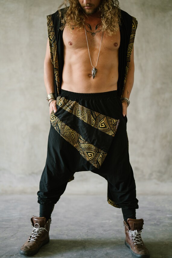 Buy Harem Pants Men, Samurai Pants, Festival Drop Crotch Pants, Ninja Pants,  Japanese Pants, Thai Pants, Burning Man Clothing, Hippie Pants Online in  India - Etsy