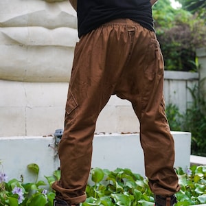 Cargo Harem Pants Men, Drop Crotch Pants, Spring Mens Clothing, Burning Man Clothing Men, Cargo Pants, Low Crotch Trousers, Baggy Pants,VALO image 6