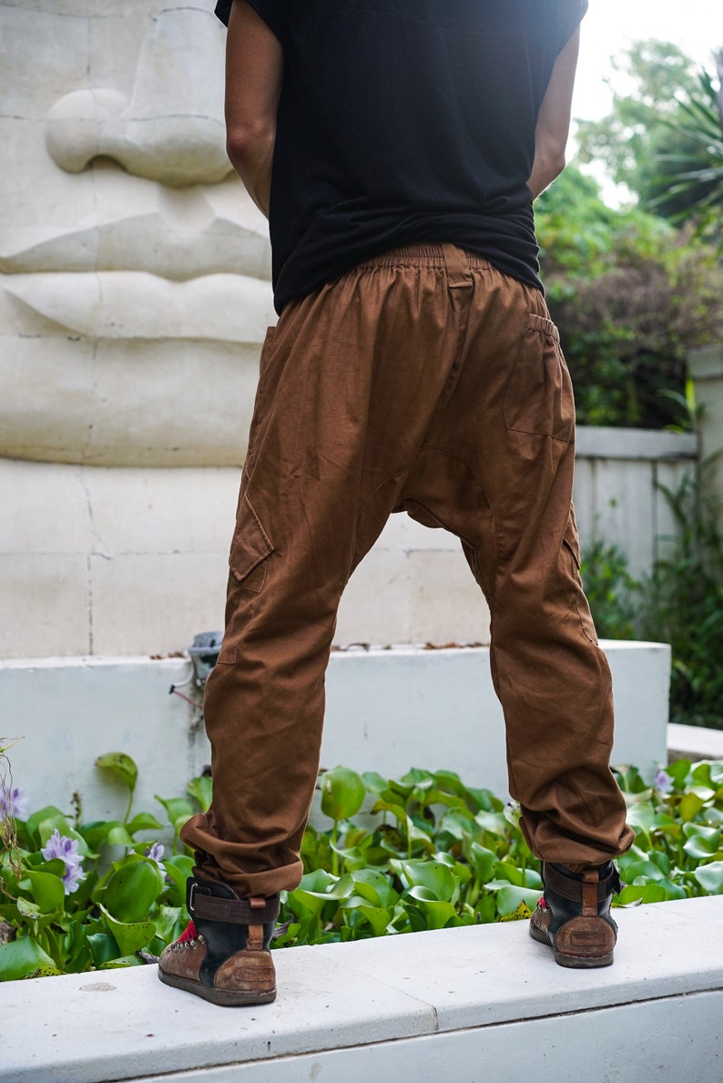 Cargo Harem Pants Men, Drop Crotch Pants, Spring Mens Clothing, Burning Man Clothing Men, Cargo Pants, Low Crotch Trousers, Baggy Pants,VALO image 6