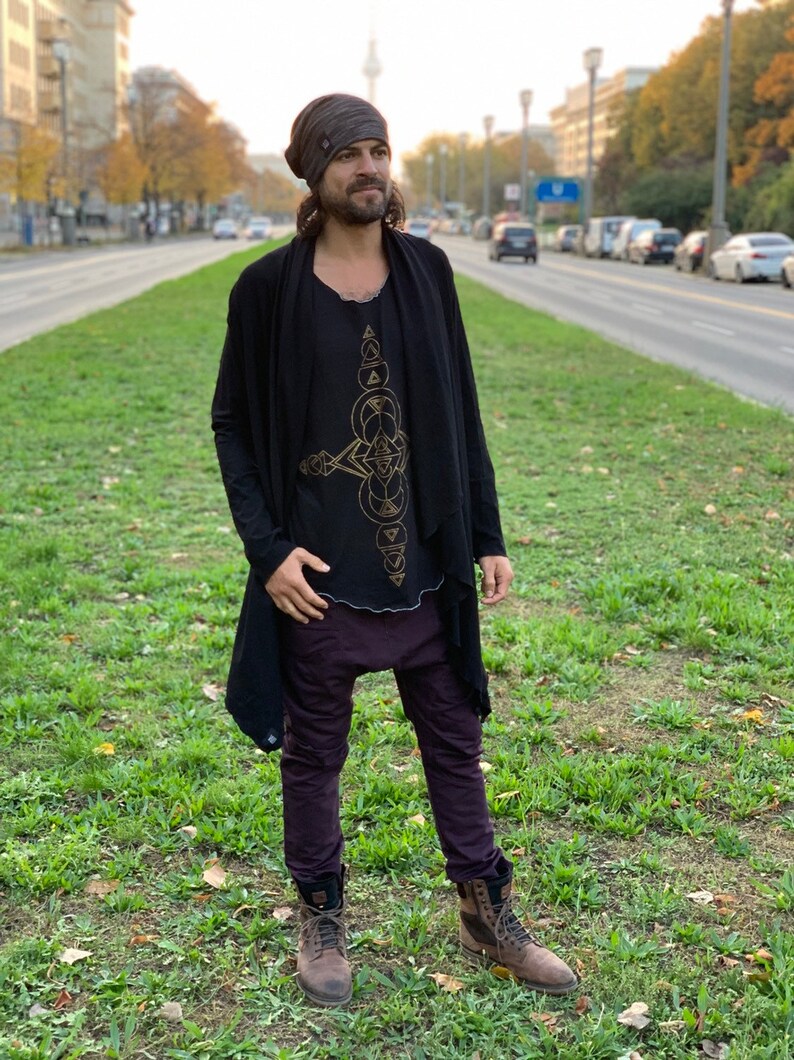 Long sleeve soft eco friendly bamboo multi-use hooded vest cardigan Jedi cloak unisex long sleeve cape designer hoodie burning man