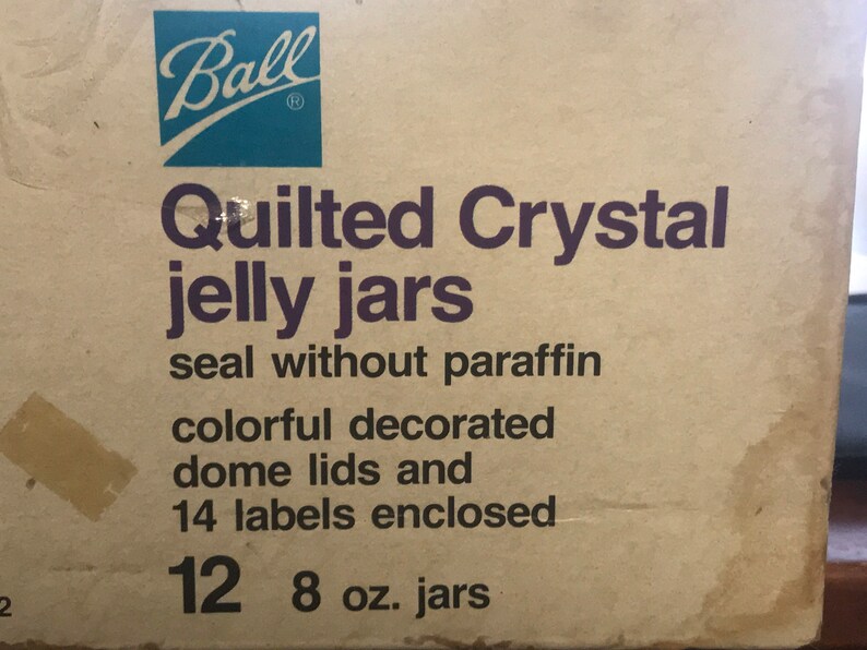 Vintage Ball Quilted Crystal Jelly Jars W/ Lids 8 Oz LOT OF 2 Etsy