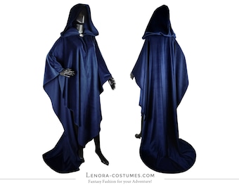 Cloak *Lenora* (4 colors) Velvet Hooded Cape LARP Cosplay Wedding Fantasy Elves Witch