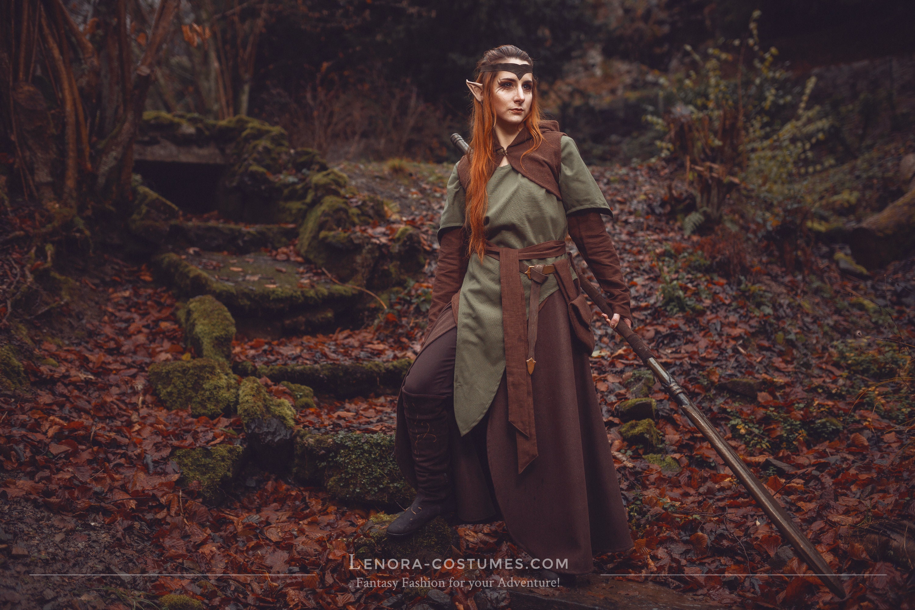 Set noraja 8 Colors Tunic Skirt Tabard Belt Elves Ranger Warrior LARP ...