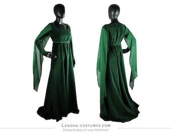 Dress *Ceriel* (4 colors) Gown Elven Fairy LARP Cosplay Wedding Fantasy Medieval Renfair