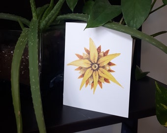 Art Card "Radiant" watercolour sunflower with envelope