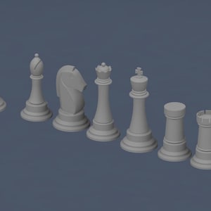 Chess Set for CNCs - Autodesk Fusion Native .f3d & .STL