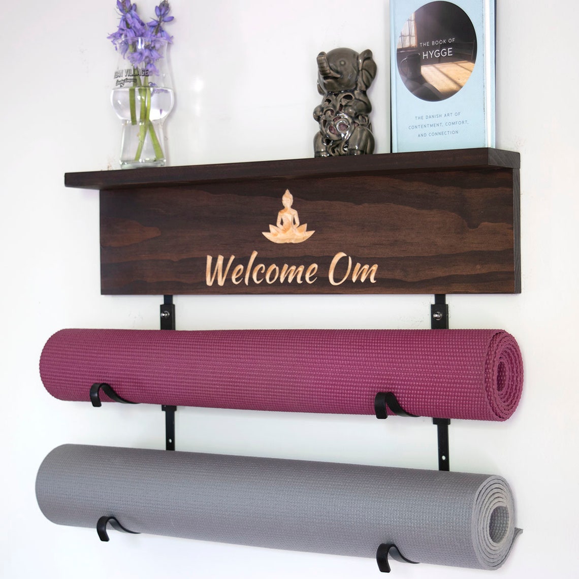 Gepersonaliseerde Yoga Mat Holder Wall Mount plank voor gym Etsy