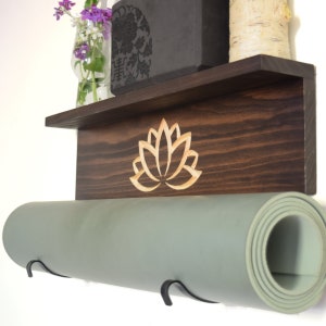 Engraved Yoga Mat Storage Rack