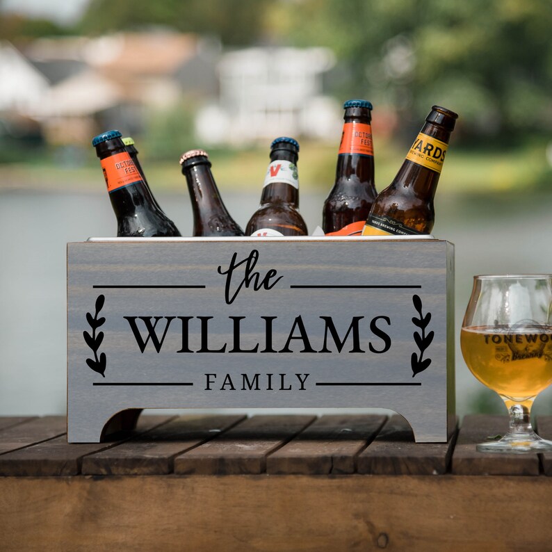 Wedding Gift Personalized Wine Chiller Rustic Wine Holder Etsy UK