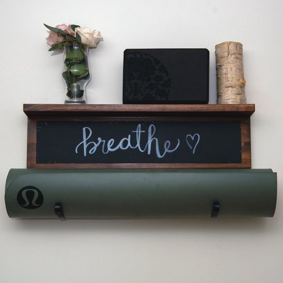 wall mounted yoga mat holder