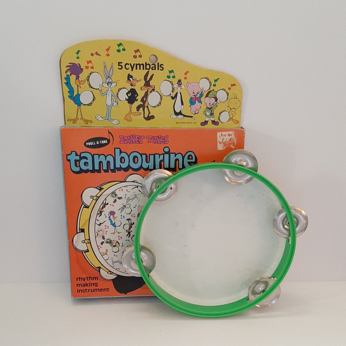 Vintage Looney Toons Tambourine Play Instrument Etsy