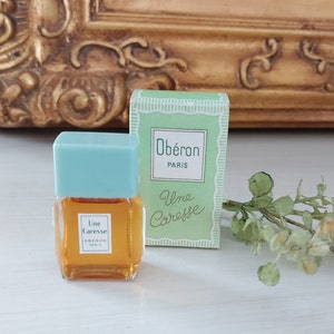 Une Caresse Oberon Paris Perfume • Vintage French Perfume • .33 fl. oz • Mini Bottle • France