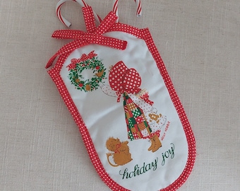 Vintage 1970s Holly Hobbie Christmas Oven Mitt • Christmas Decor • Vintage Holly Hobbie Holiday Joy • Christmas Gifting • 1970s Christmas