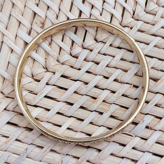 Vintage Whiting & Davis Bangle Bracelet Embossed … - image 4