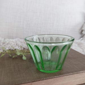 Vintage Hazel Atlas Uranium Glass Small Nut Dish Votive Holders Green Depression Glass 1950s • Kitchen Prep