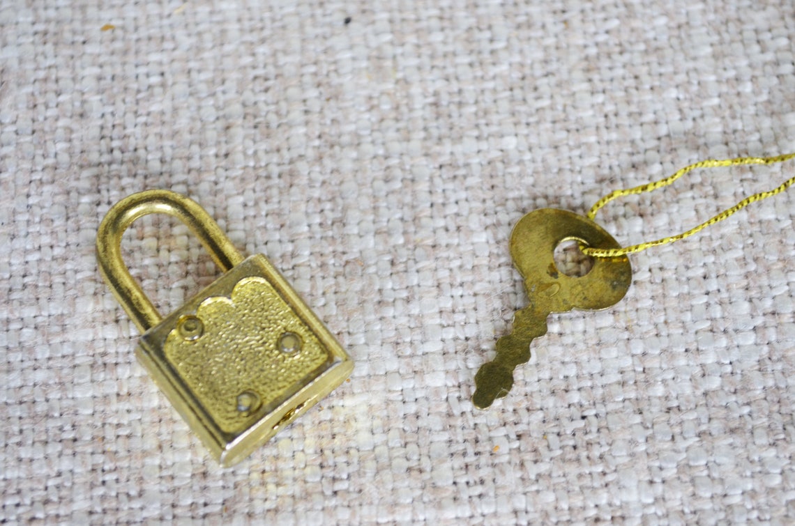 Vintage Small Lock with Keys Works Perfect Mini Small Lock Etsy