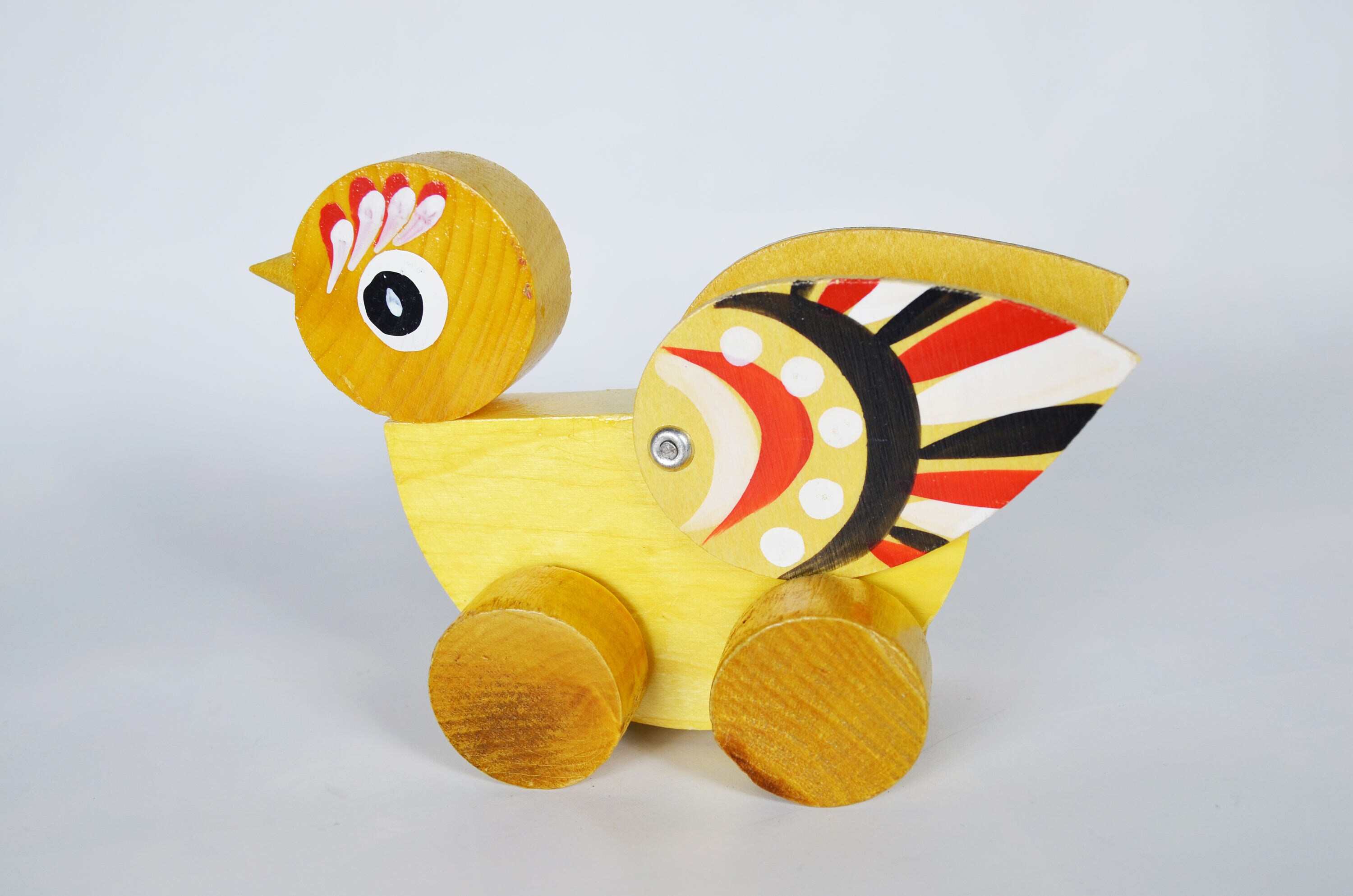 Wooden toy bird with handpainted Wooden toy for children. Etsy