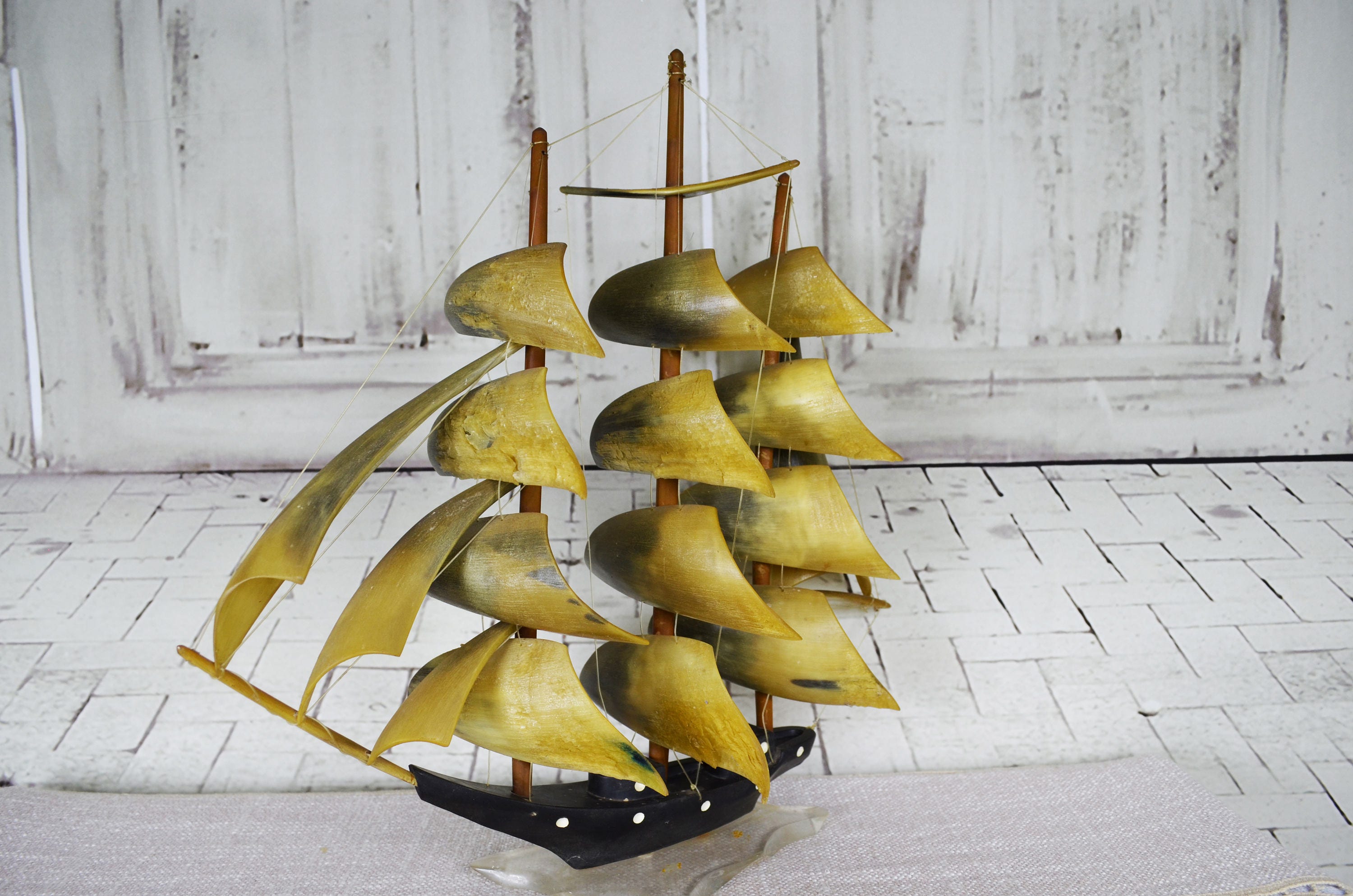 Handmade Horn Made Ship Antique Pirate Ship Home Decor Etsy