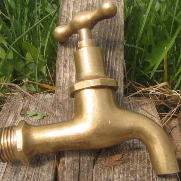 Brass Water Tap For Decor, USSR Retro Water Faucet, Water Valve Man cave decor, Working Brass Water Tap, Golden bath decor, Bath Water Tap