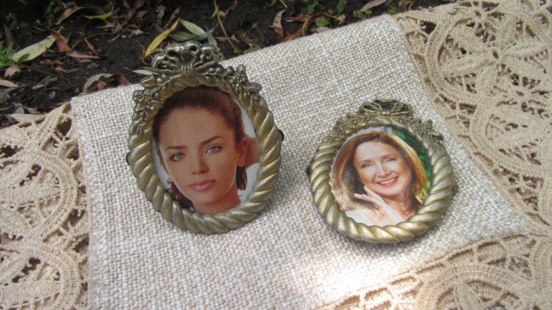 Photo frame metal collectible Metal decor picture frame SilverGolden Metal Small Frames Set of 2 Kids photo frames Mini photo frame