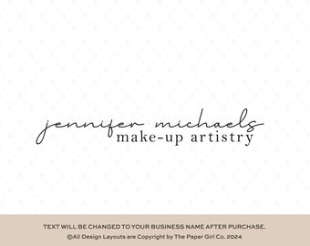 Elegante logo per truccatrice, branding personalizzato con calligrafia (design del logo digitale)