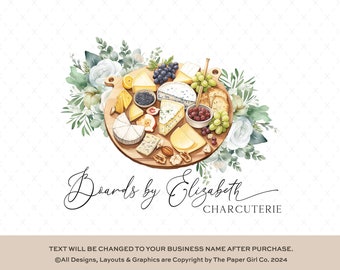 Catering Logo | Business Logo | Premade Logo Design | Charcuterie Board Logo | Cheese Logo | Olive Logo | Picnic Logo | Fruit Logo