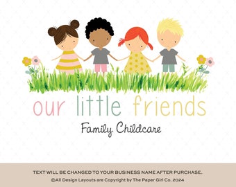 Premade Children's Logo, Playful Kids Branding Design