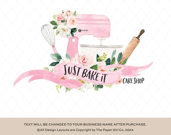 Premade Mixer Logo Design | Baking, Food Business Branding