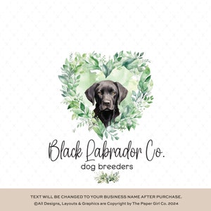 Huisdier-logo | Zwart Labrador-logo| Vooraf gemaakt logo-ontwerp | Dierenartslogo | Puppy-logo | Aangepast logo | Dierenlogo | Hondenzitting-logo