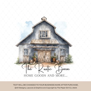 Farm Logo | Logo Design | Country Logo | Vintage Logo | House Logo | Rustic Logo | Red Barn Logo | Premium Branding Package | Cottage Logo