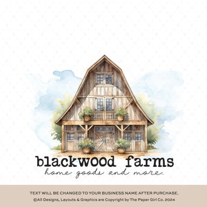 Farmhouse Logo | Business Logo | Premium Branding Package | Logo Design | Agriculture Logo | Chicken Coop Logo | Rustic Barn Logo