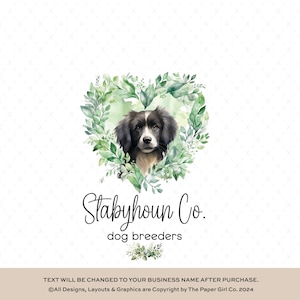 Custom Logo | Stabyhoun Dog Logo | Dog Logo Design | Dog Grooming Logo | Animal Logo | Dog Groomer Logo | Veterinarian Logo | Floral Logo