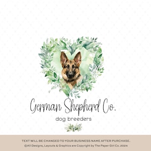 Huisdier-logo | Duitse herder-logo | Aangepast huisdierlogo-ontwerp | Pootlogo | Veterinair logo | Hondenverzorgingslogo | Bedrijfslogo | Dierenlogo