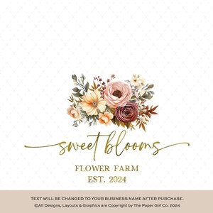 Premade Logo | Custom Logo Design | Business Logo | Rustic Logo | Diy Logo | Initials Logo | Leaf Logo | Branding Kit | Boho Logo