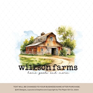 Farmhouse Logo | Barn Logo Design | Premium Branding Package | Farm Logo | Custom Logo Design Services | Country Logo | Photography Logo