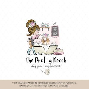 Dog Groomer Logo | Pet Grooming Logo | Premade Logo | Branding Kit | Custom Logo | Dog Logo | Mobile Dog Groomer Logo Design