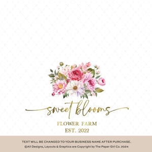 Floral Logo | Wedding Planner Logo | Watercolor Logo | Initials Logo | Elegant Logo | Event Planner Logo | Logo Design | Rustic Logo