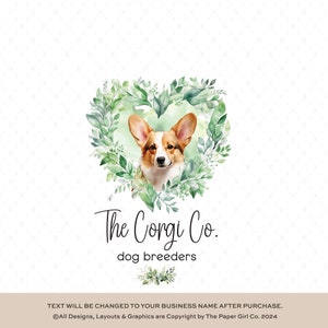 Huisdier-logo | Dierenlogo | Hondenuitlaatlogo | Corgi-logo | Ontwerp van hondenlogo | Veterinair logo | Bedrijfslogo | Puppy-logo | Aangepast logo