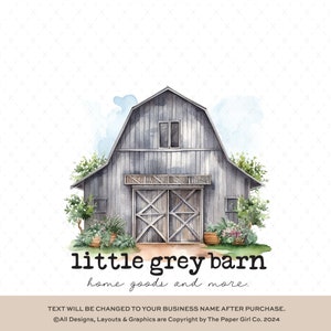 Premade Logo | Rustic Logo | Barn Logo Design | Agriculture Logo | Barn Ranch Logo | Home Logo | Farm Logo | Farmhouse Logo | Floral Logo