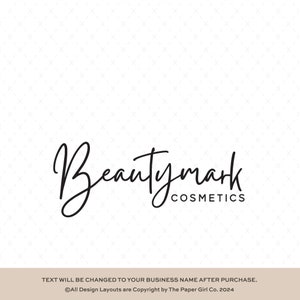 Marked Script Makeup Elegant Script Beauty Logo Design, Cosmetic Brand Logo - Etsy