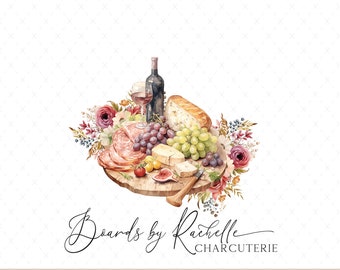 Catering Logo | Logo Cutting Board | Logo Designer | Charcuterie Business Logo | Herb Logo | Branding Kit | Charcuterie Boards