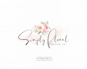 Floral Premade Logo, Photography, Beauty, Event Planner