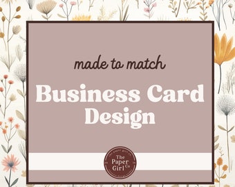 Business Cards, Business Card Design, Business Card, Made to Match, Logo Design