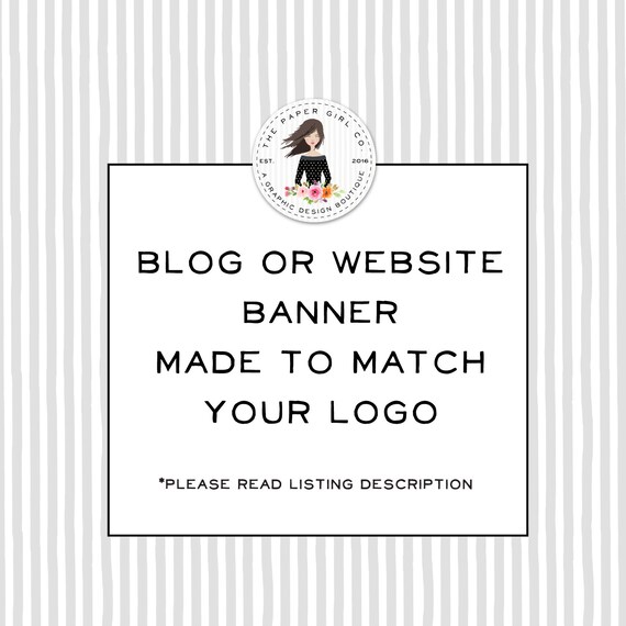 Blogger Banner Blog Banner Website Header Web Banner You Tube Etsy