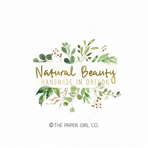 premade logo leaf logo soap logo beauty logo organic logo etsy