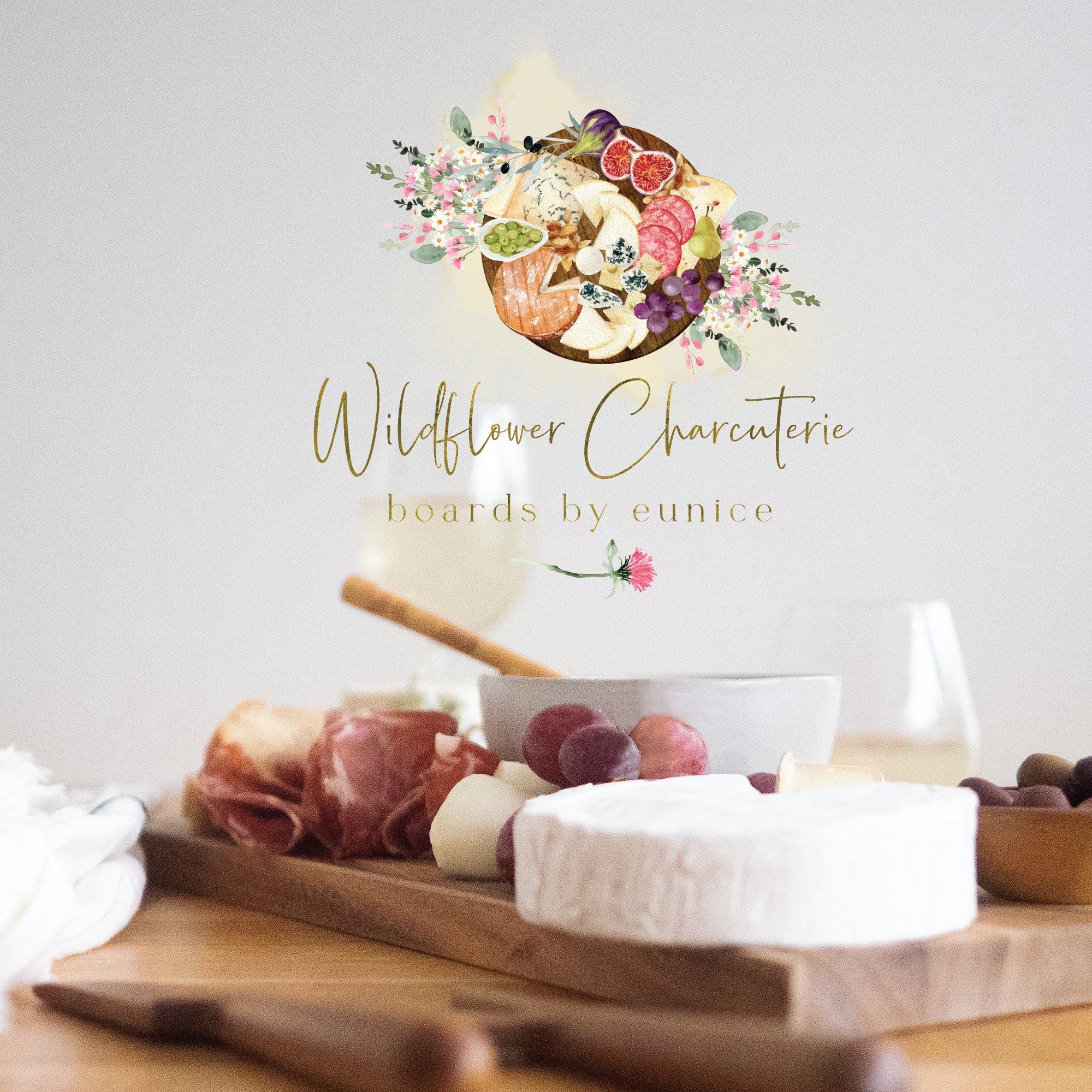 CHARCUTERIE BOARD LOGO Cheese Board Logo Food Logo Cooking Etsy